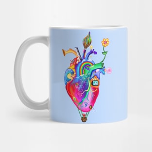 Colorful Whimsical Childhood Heart Mug